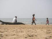 Piece of Wood – लाकडाचा ओंडका man sitting on drift wood