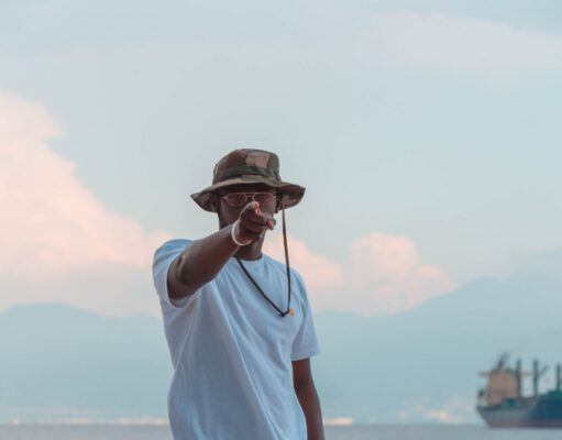 Only You Are Responsible man pointing straight ahead